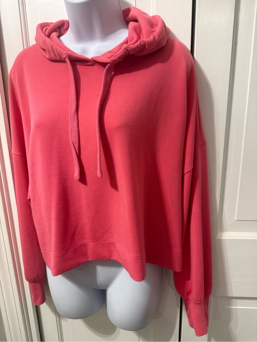 Simply Southern Coral Cropped Pullover Hoodie